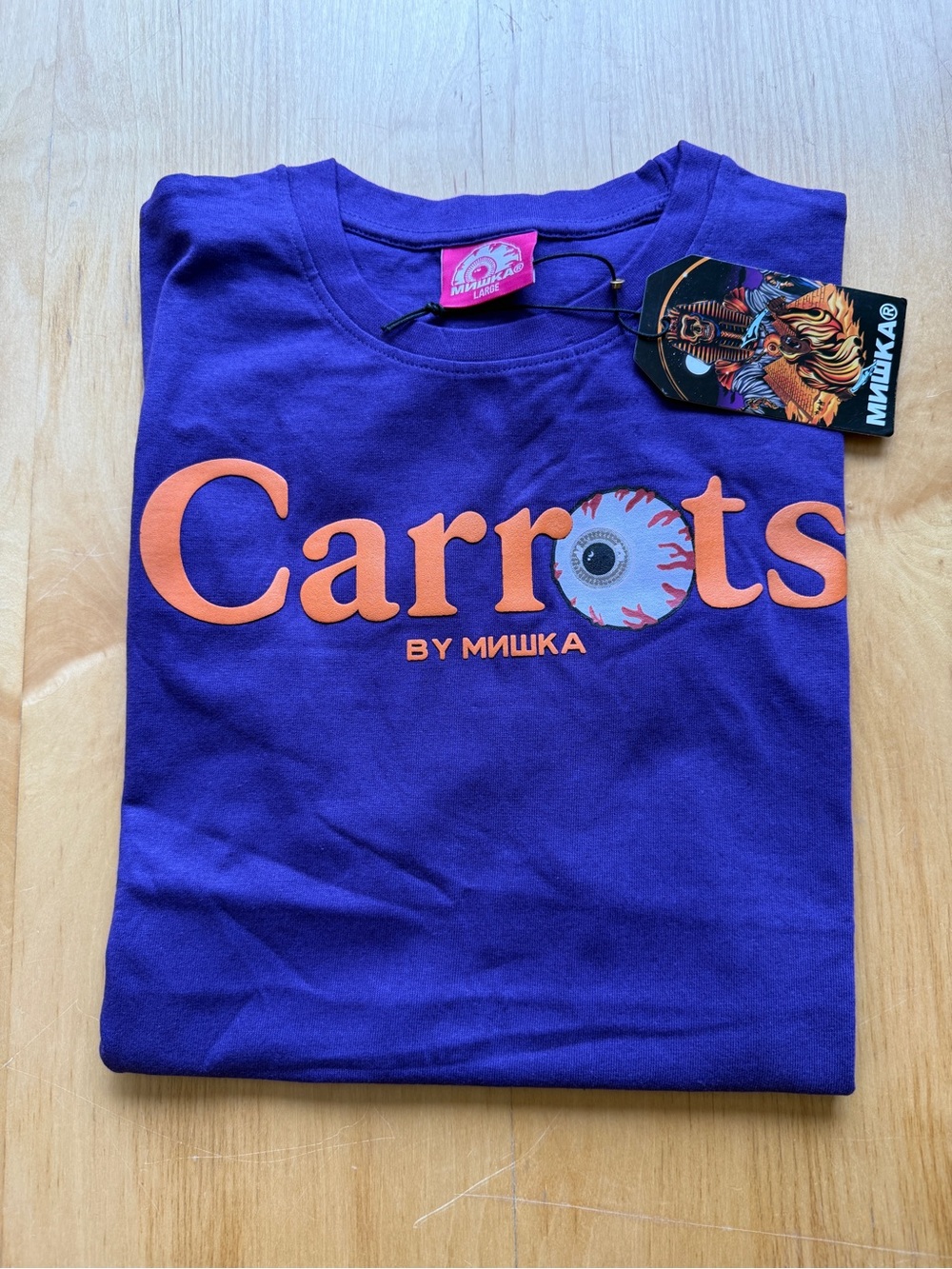 Mishka x Carrots Purple Graphic Tee NWT Large Streetwear